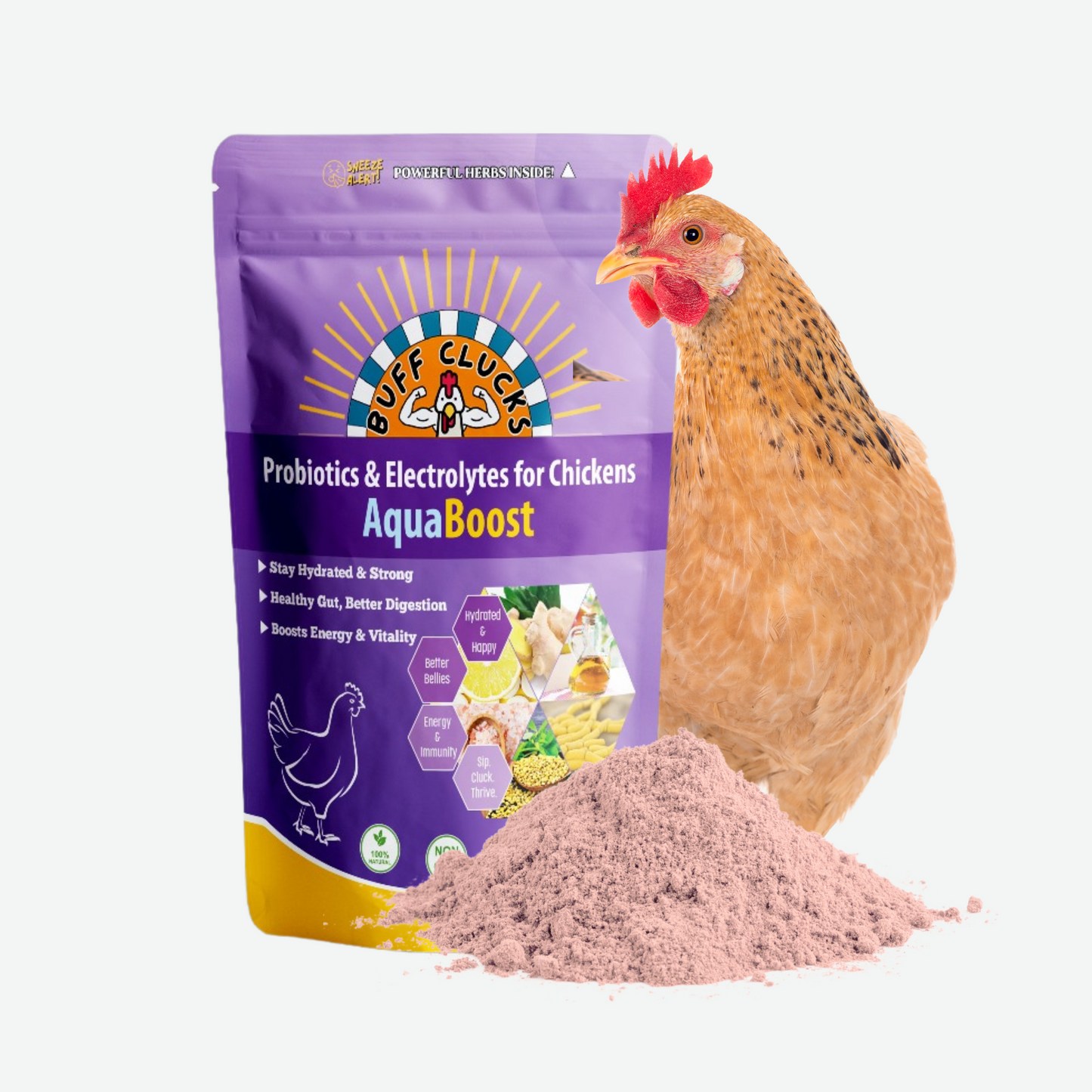 Aquaboost Powdered form for hydration & digestion, front package